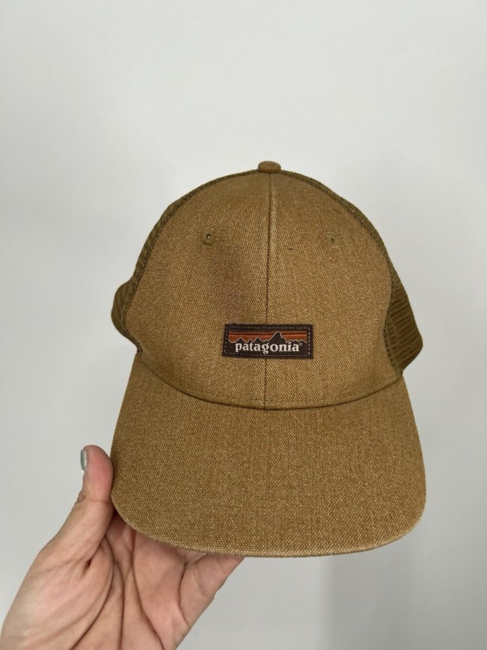 Patagonia Tin Shed Hemp Baseball Snapback Hat Cap Brown Work Hiking Outdoor